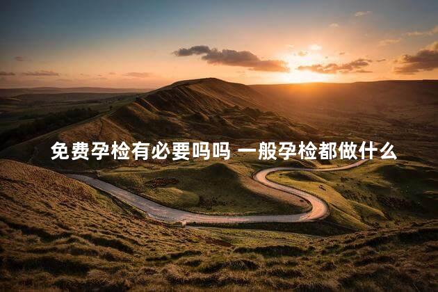免费孕检有必要吗吗 一般孕检都做什么检查